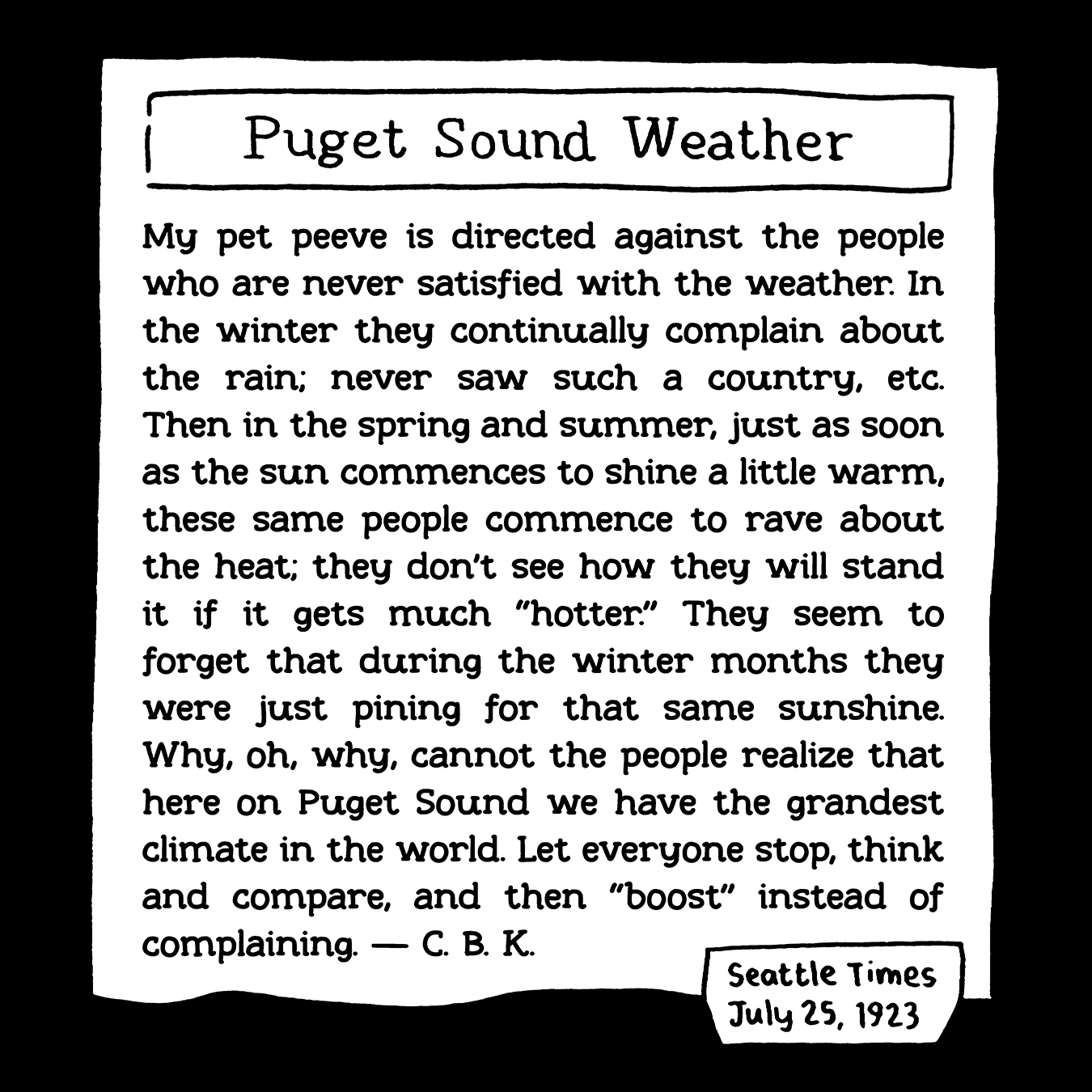 Seattleite Pet Peeves from 100 Years Ago Seattle Walk Report